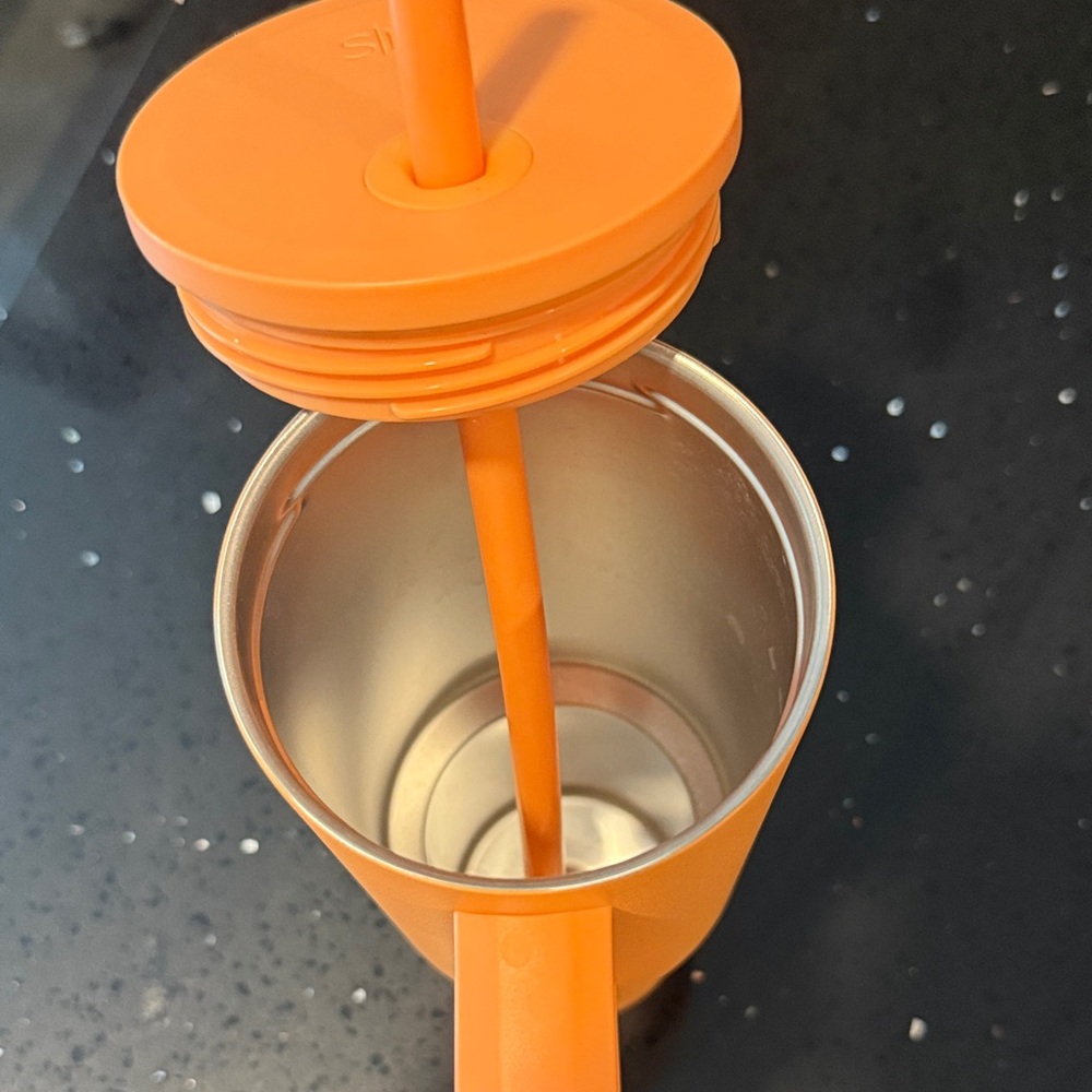 Orange Travel Mug with Handle - Picture 7 of 7